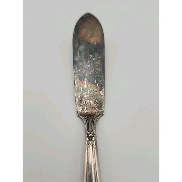 Vtg WM Rogers & Sons ROYAL MANOR Extra Silverplate Flat Handle Butter Knife - Picture 6 of 8